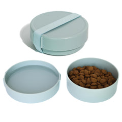 Barkin' Trails travel bowls with nested setup for easy packing on outdoor trips