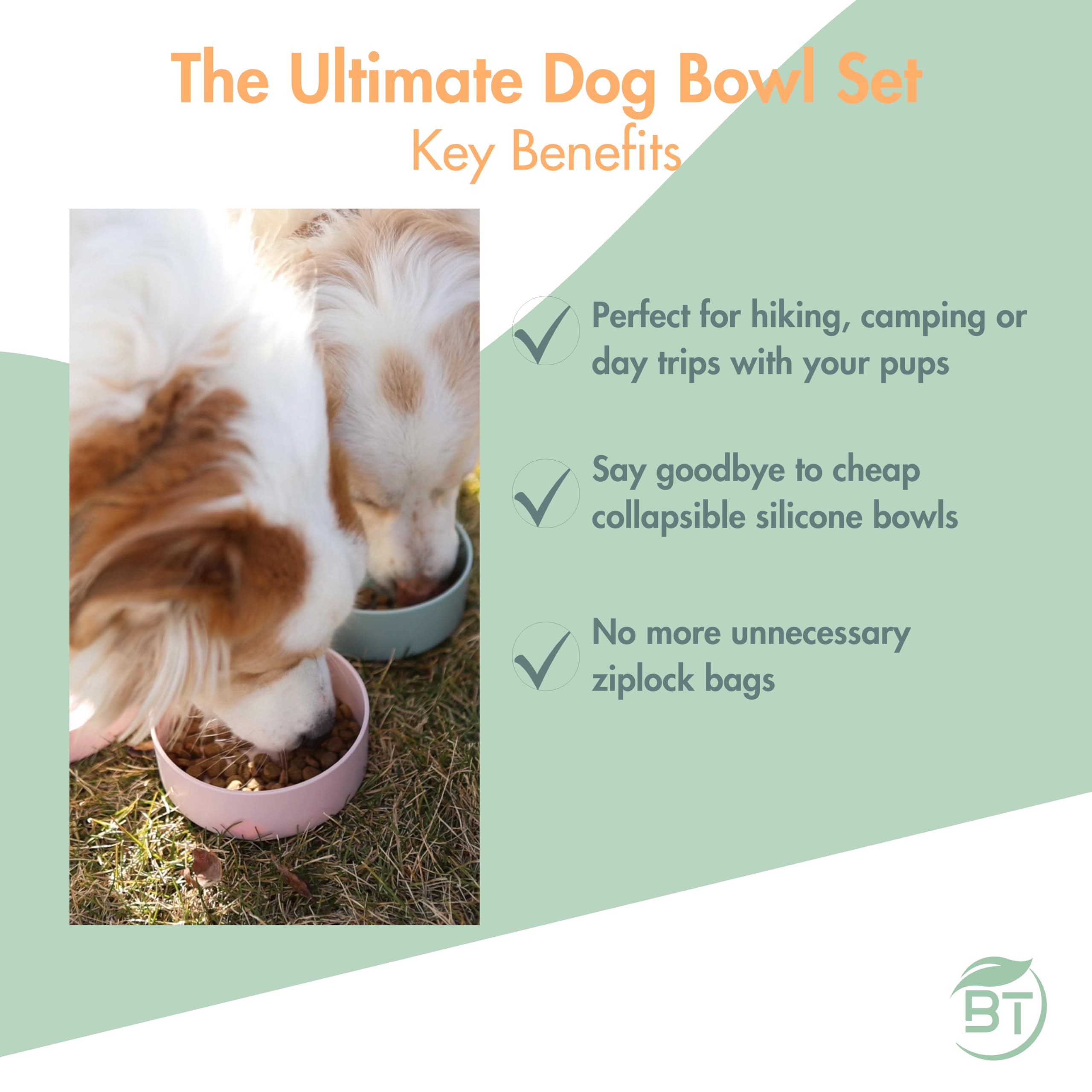 Barkin' Trails non-slip bottom keeps bowls from tipping during meals