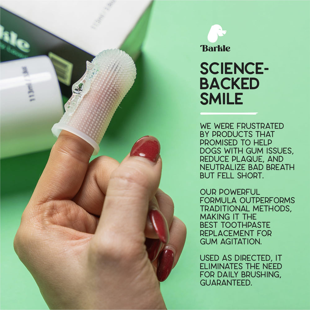 barkle safe-gums-dog-wellness emphasizes gentle formula suitable for regular use.