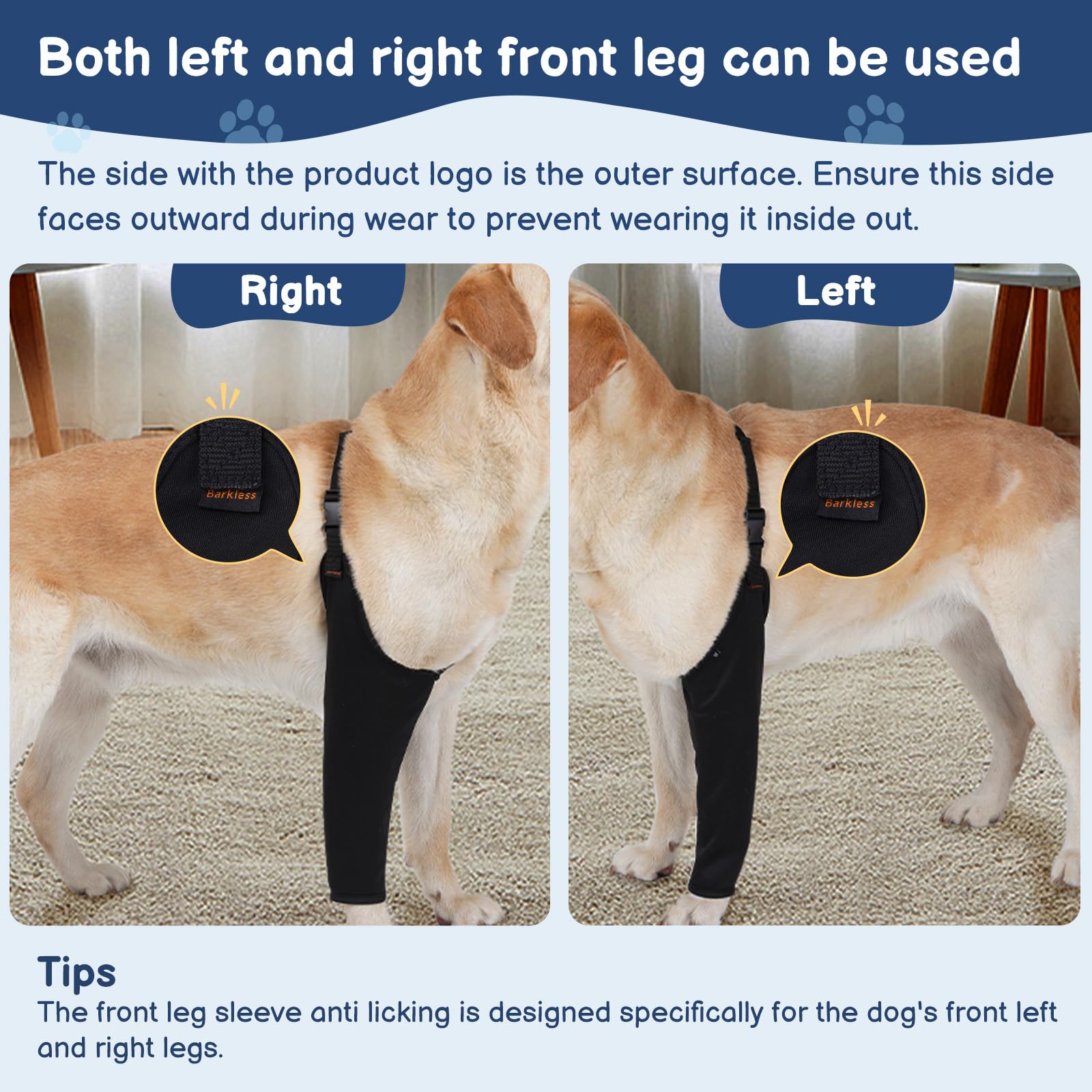 BARKLESS adjustable chest strap keeps the sleeve secure during activity