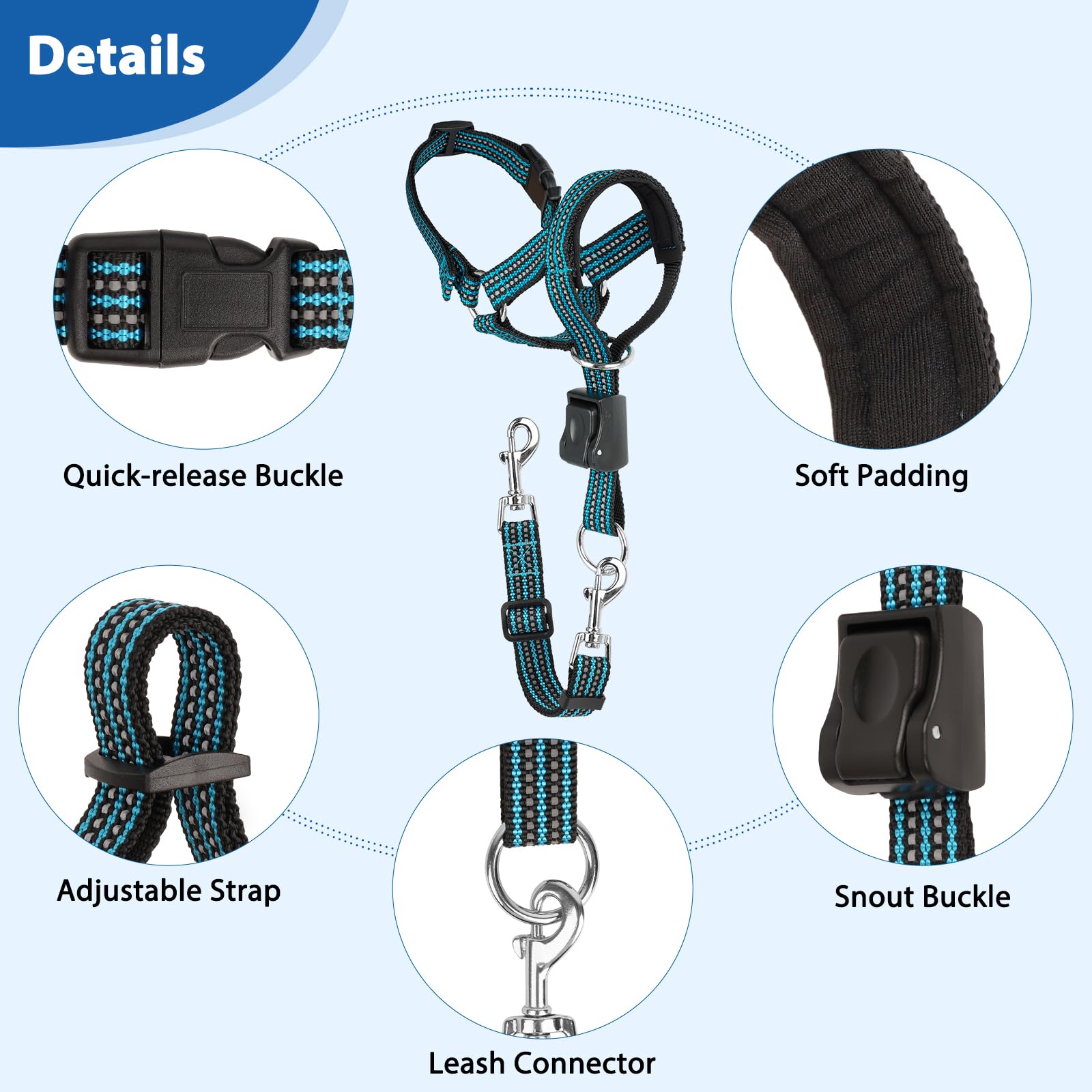 BARKLESS Packaging and branding highlight the no-pull head collar.