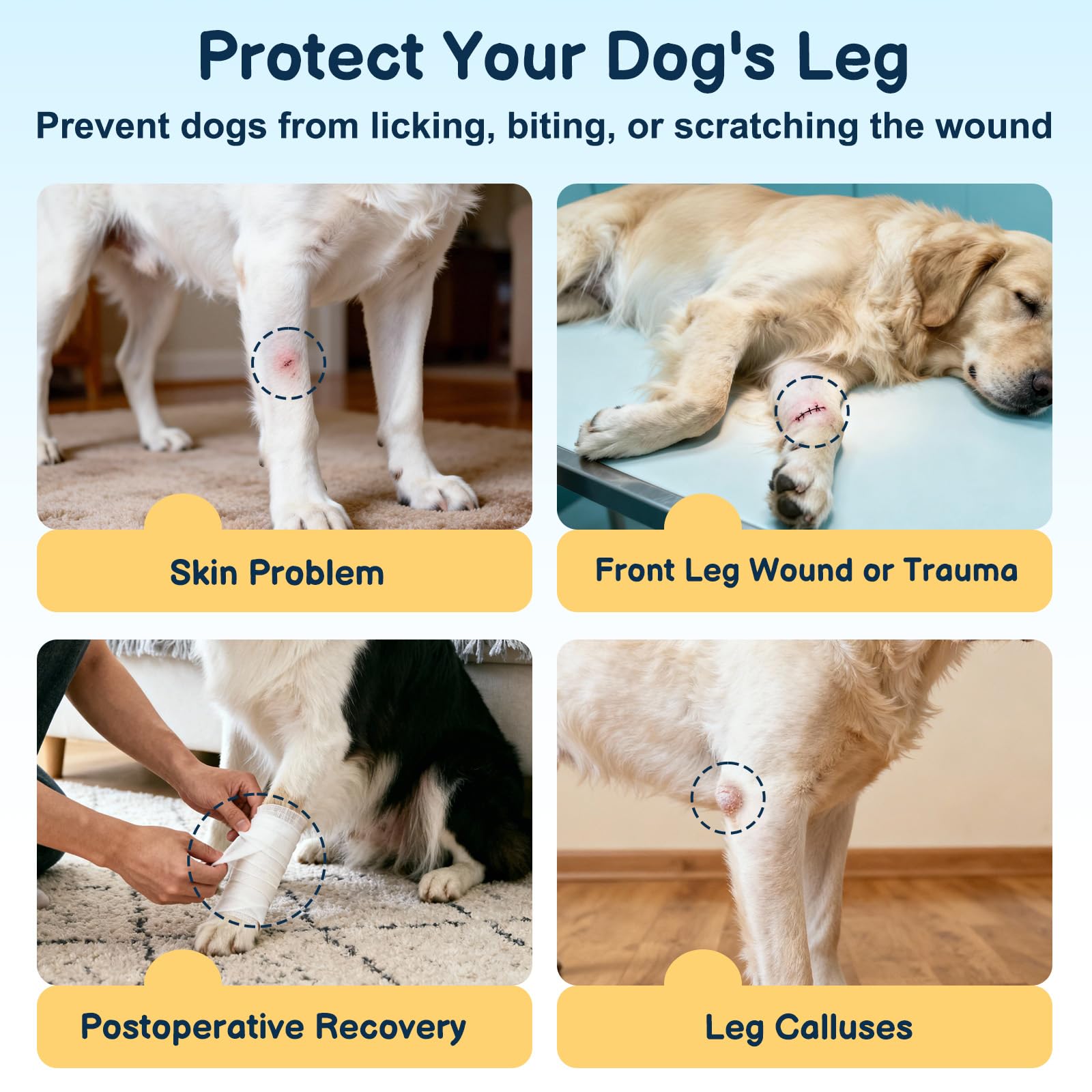 BARKLESS breathable soft material keeps airflow around the covered area for comfort.