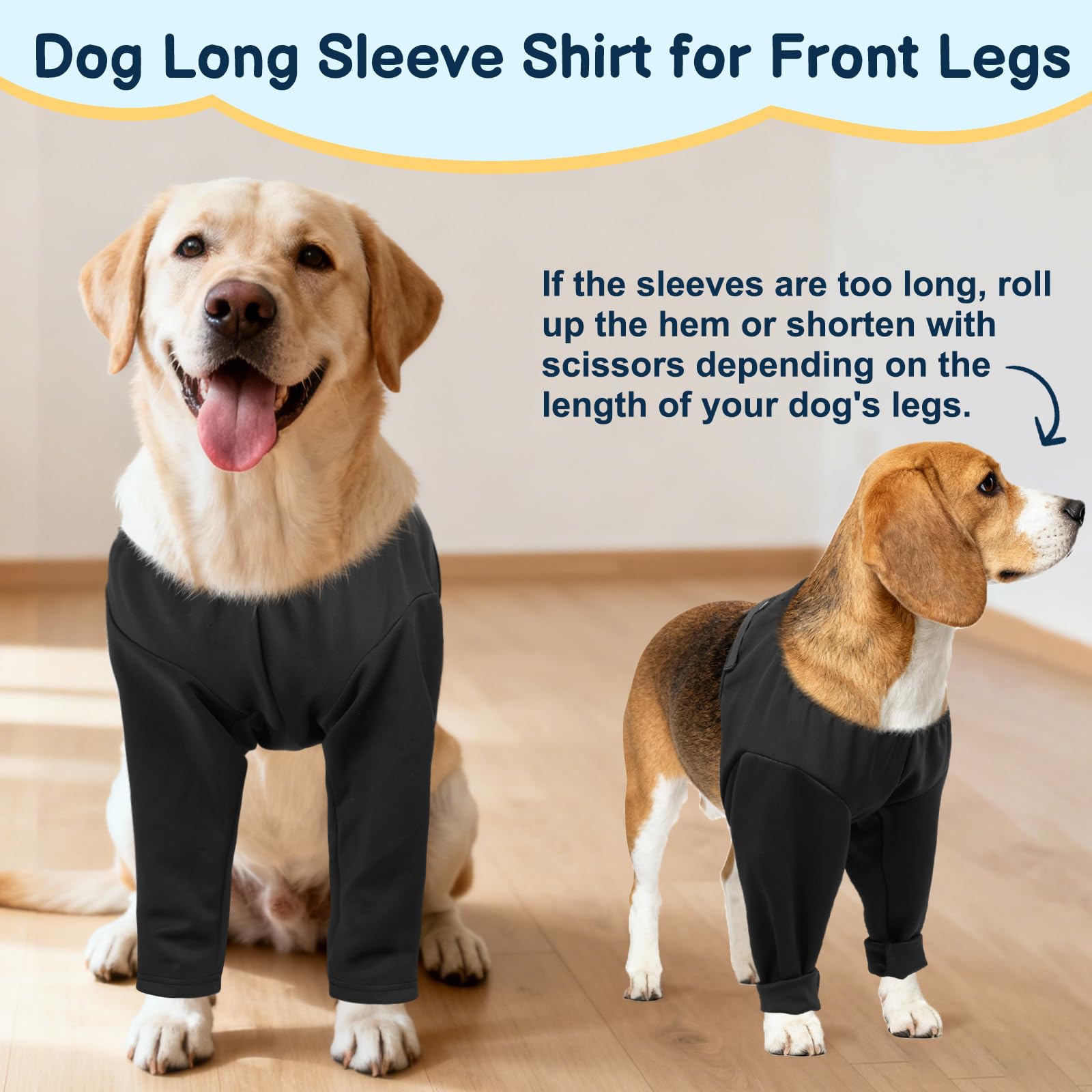 BARKLESS sleeves support comfortable walking and resting during recovery.