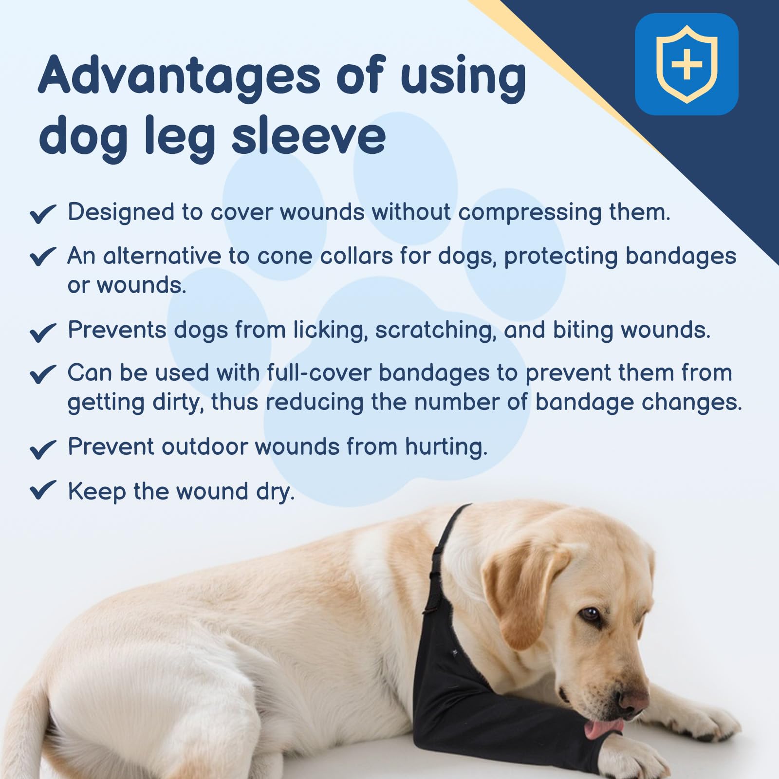BARKLESS cone-alternative in use offers calm protection during recovery.