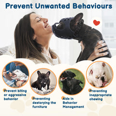 BARKLESS dog muzzle with breathable design and ventilation holes