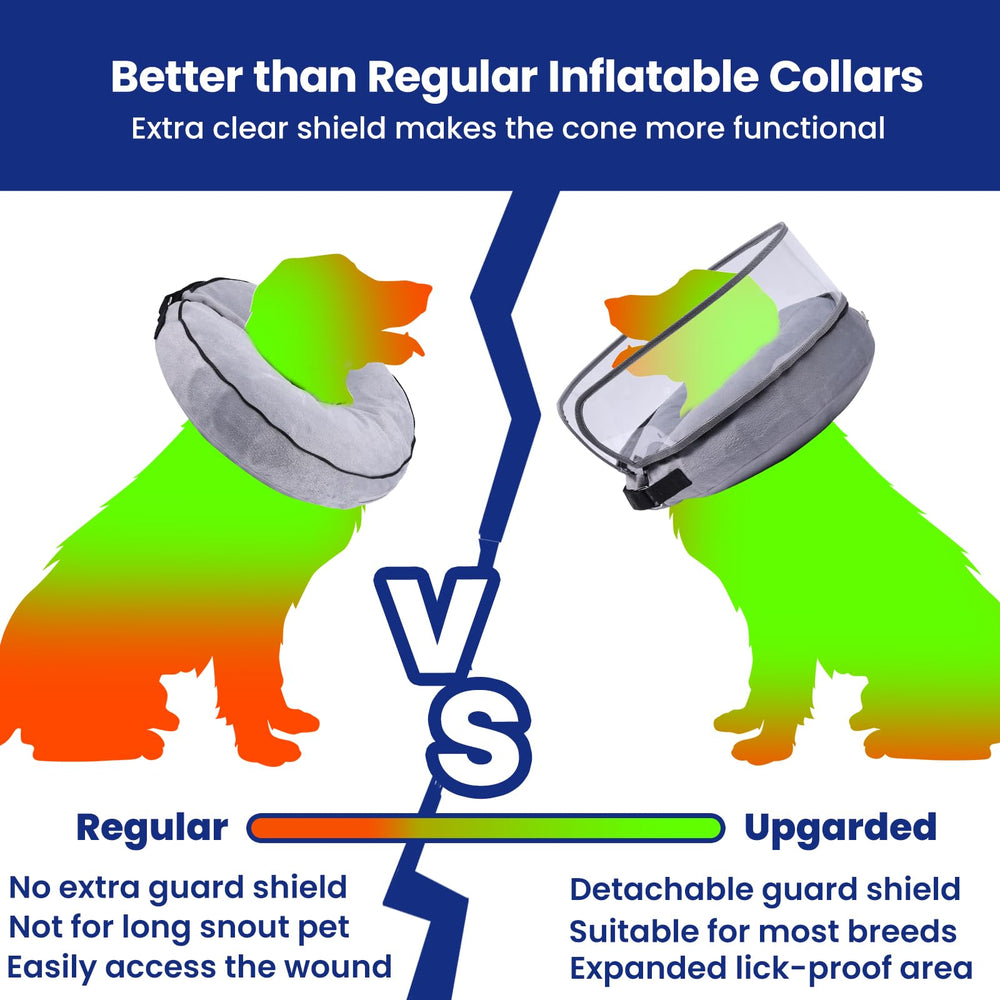 BARKLESS donut shield detaches for easy wound protection and versatile use.