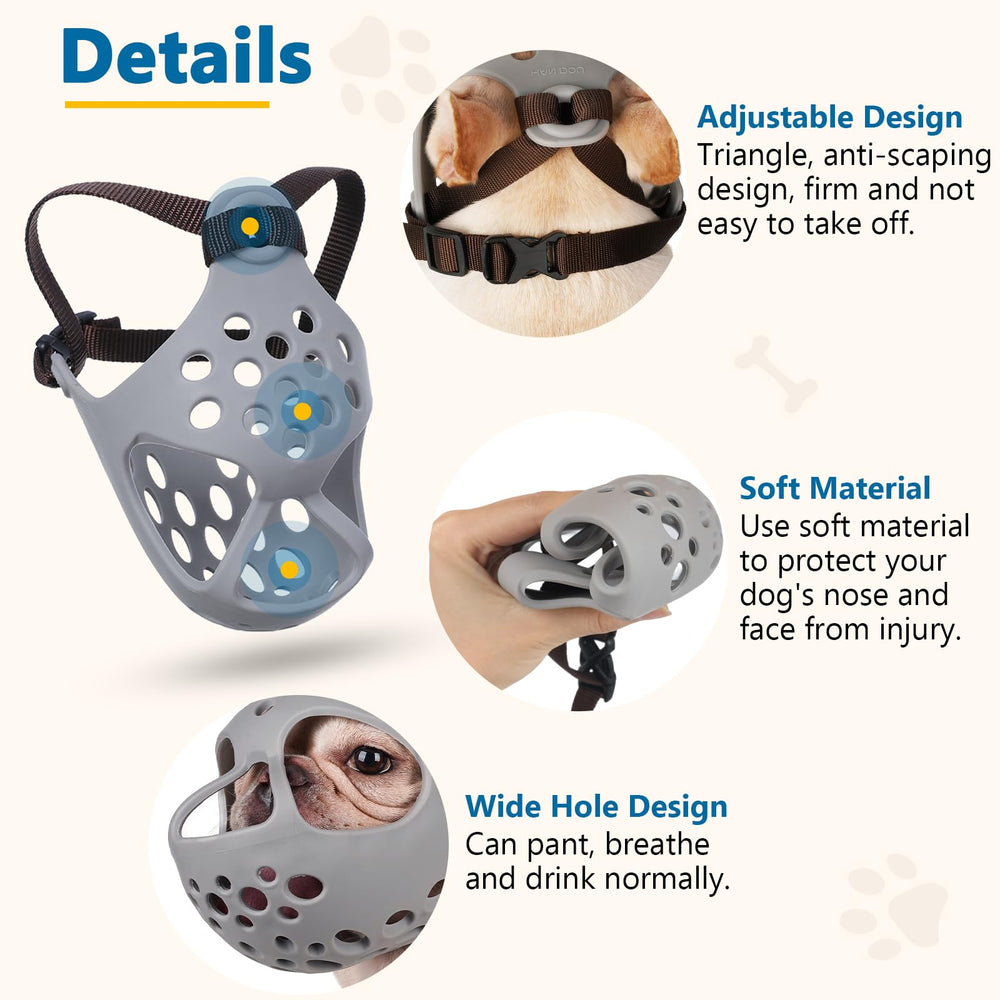 BARKLESS Easy-clean dog muzzle that rinses quickly.