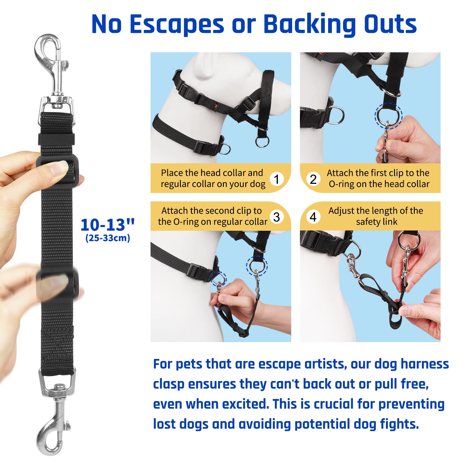 Nose loop positioned beneath the eyes on the BARKLESS collar for comfort.