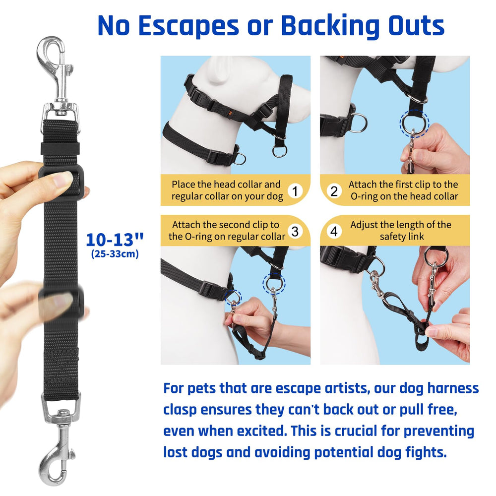 Nose loop positioned beneath the eyes on the BARKLESS collar for comfort.