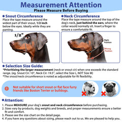 BARKLESS head collar quick-release snap enables easy on-off