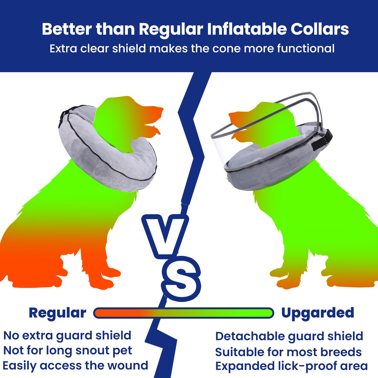 BARKLESS inflatable neck collar close-up highlighting soft edges for comfort.