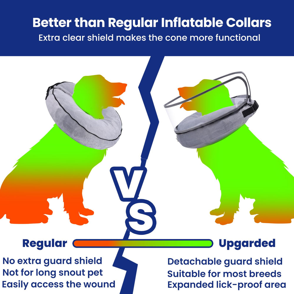 BARKLESS inflatable neck collar close-up highlighting soft edges for comfort.