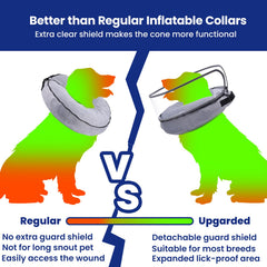 BARKLESS inflatable neck collar close-up highlighting soft edges for comfort.