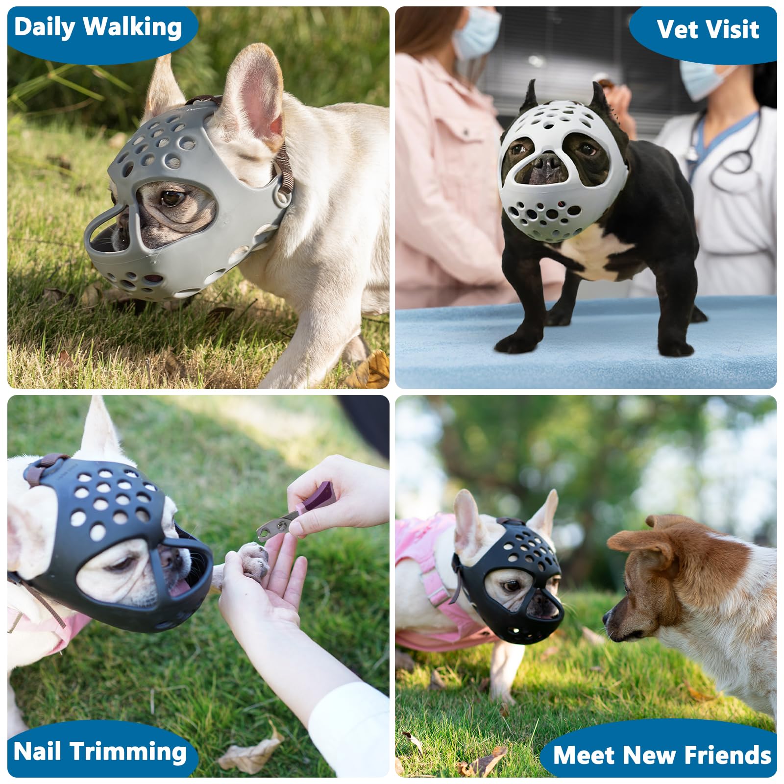 BARKLESS soft silicone and skin-friendly materials suit vet visits and grooming.