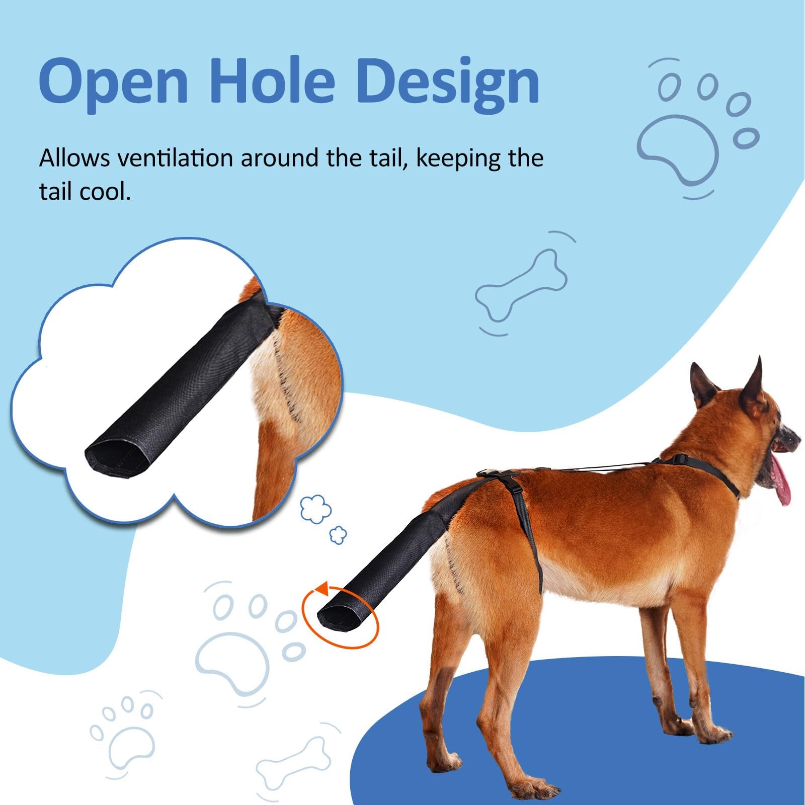 BARKLESS washable tail guard ready for travel and outdoor use