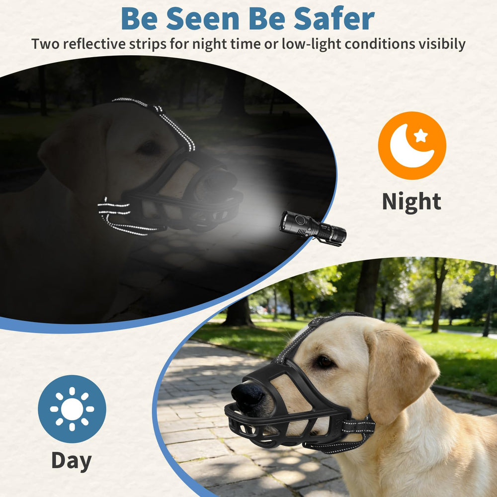BARKLESS training tip: pair treats with the muzzle to ease acclimation.