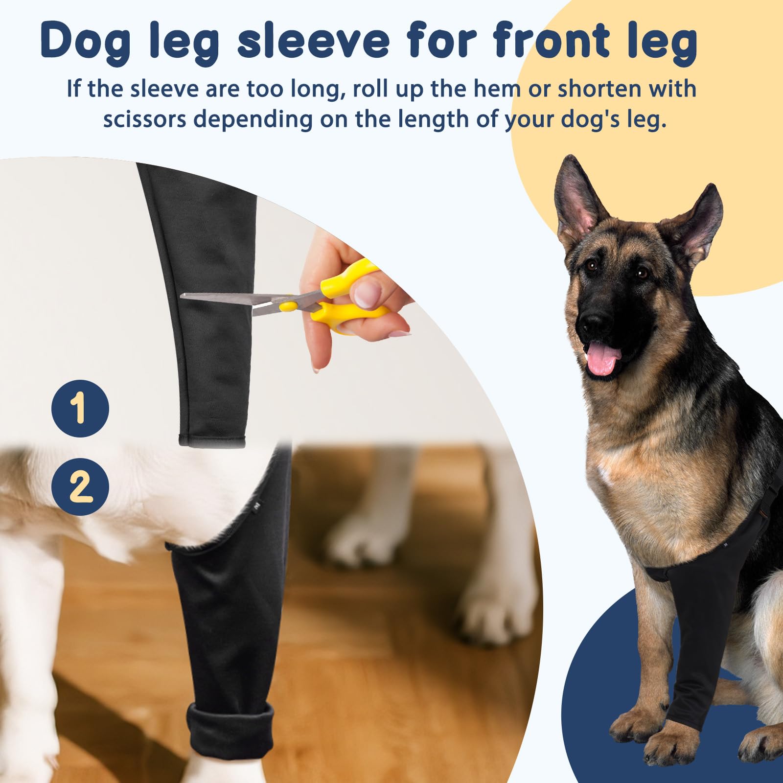 BARKLESS XL recovery suit fits larger dogs for front leg protection