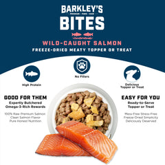 Barkley’s Bag Salmon Bites sprinkled over a meal as a topper.