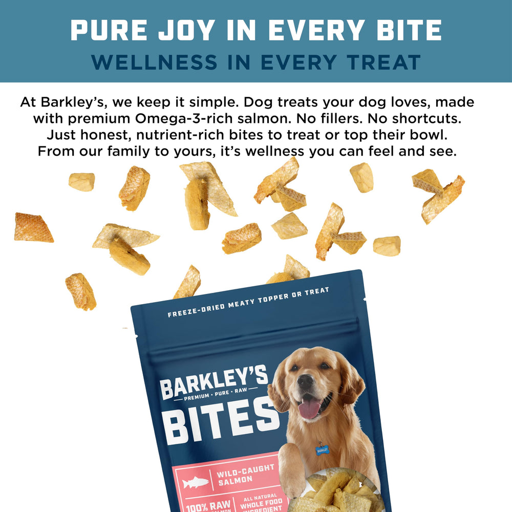 Barkley’s Bag training reward hand showing easy portioning for training.