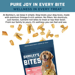 Barkley’s Bag training reward hand showing easy portioning for training.