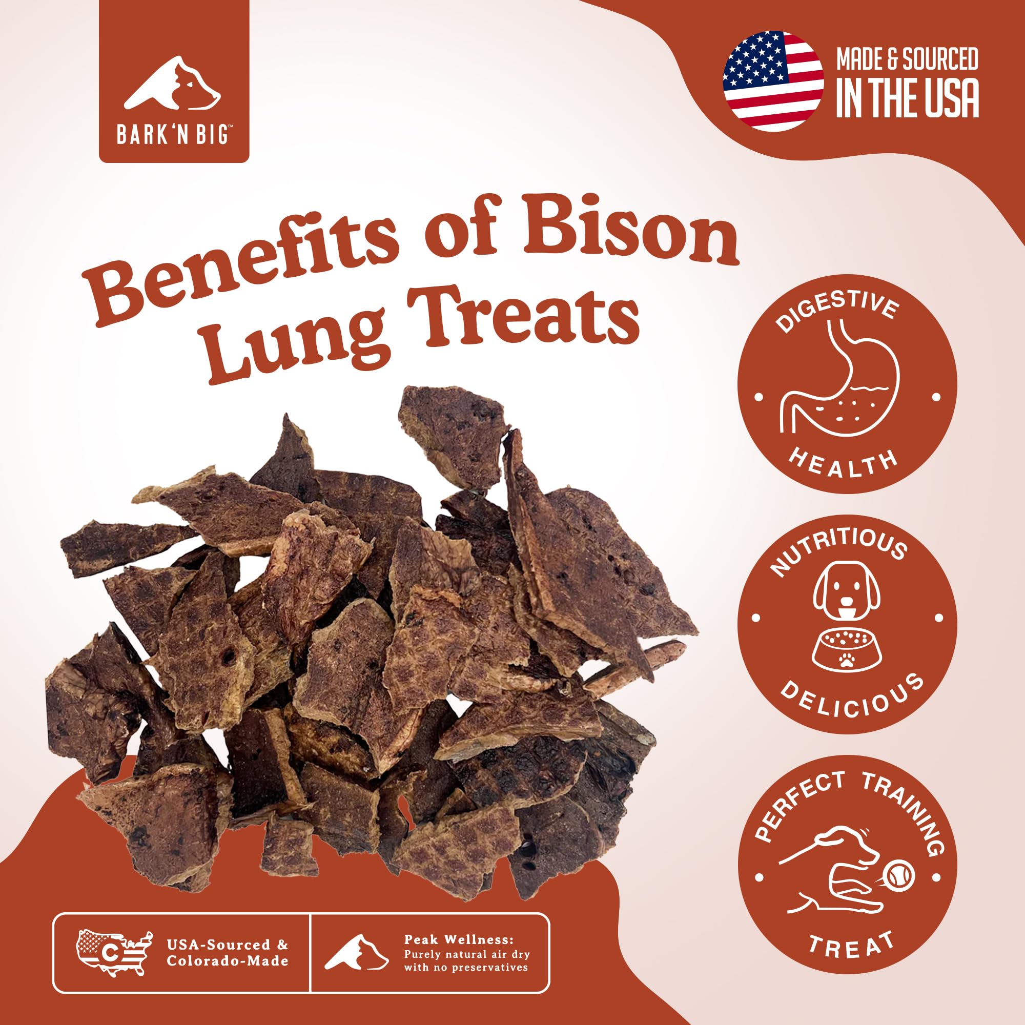 Single-ingredient BARK'N BIG treat, suitable for dogs with sensitivities.