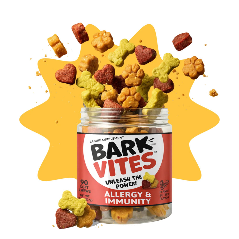 BarkVites Allergy Relief Chews ingredients panel supports immune and gut health