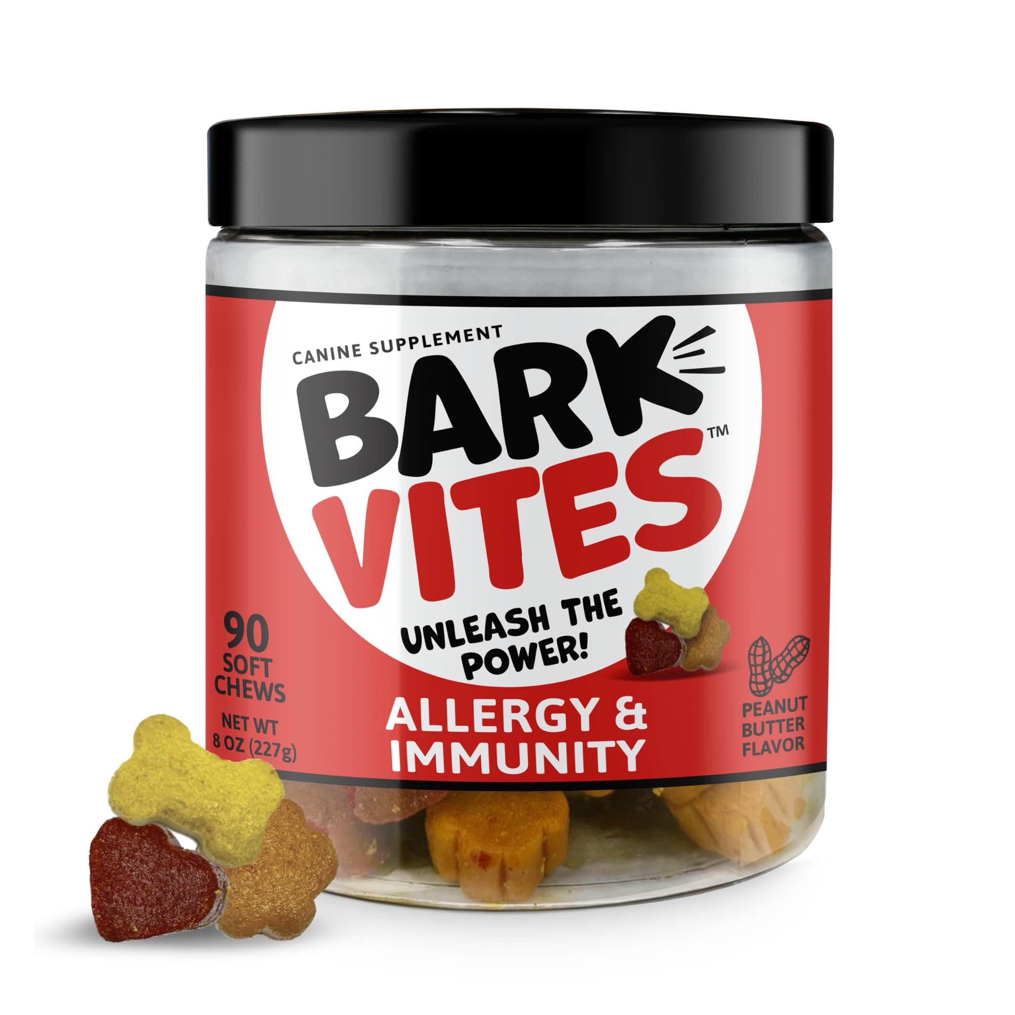 BarkVites Allergy Relief Chews packaging for easy daily use for dogs