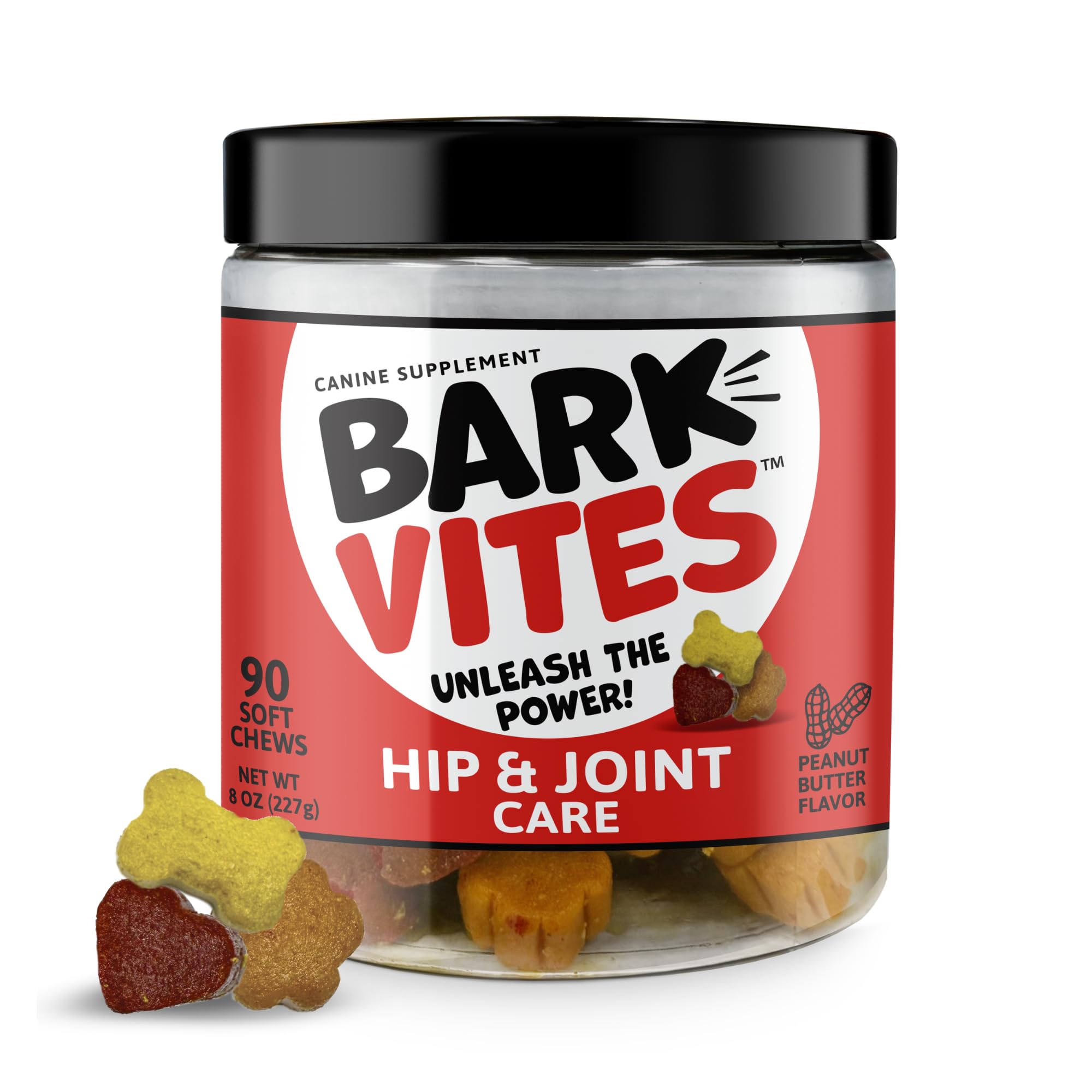 BarkVites hip-joint-chews-packaging illustrates the joint support-focused dog supplement.