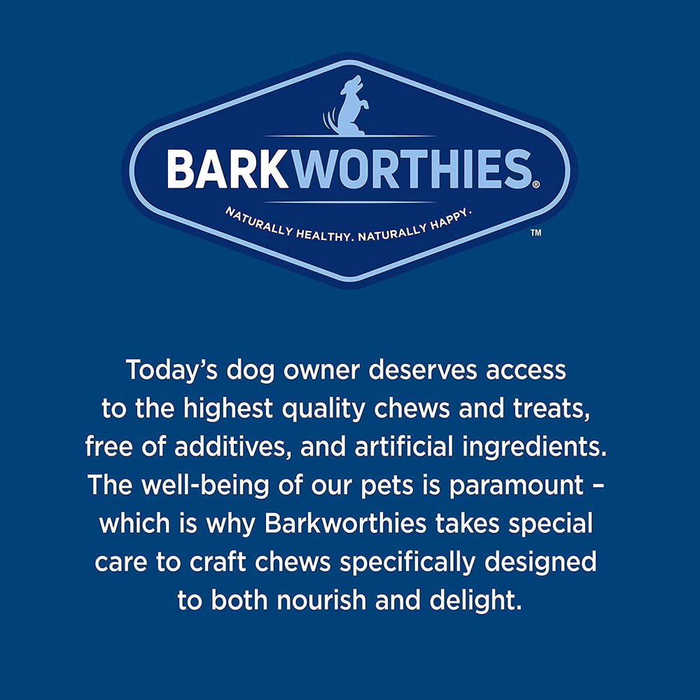 Barkworthies Beef Gullet Sticks enjoyed by a dog during outdoor play.