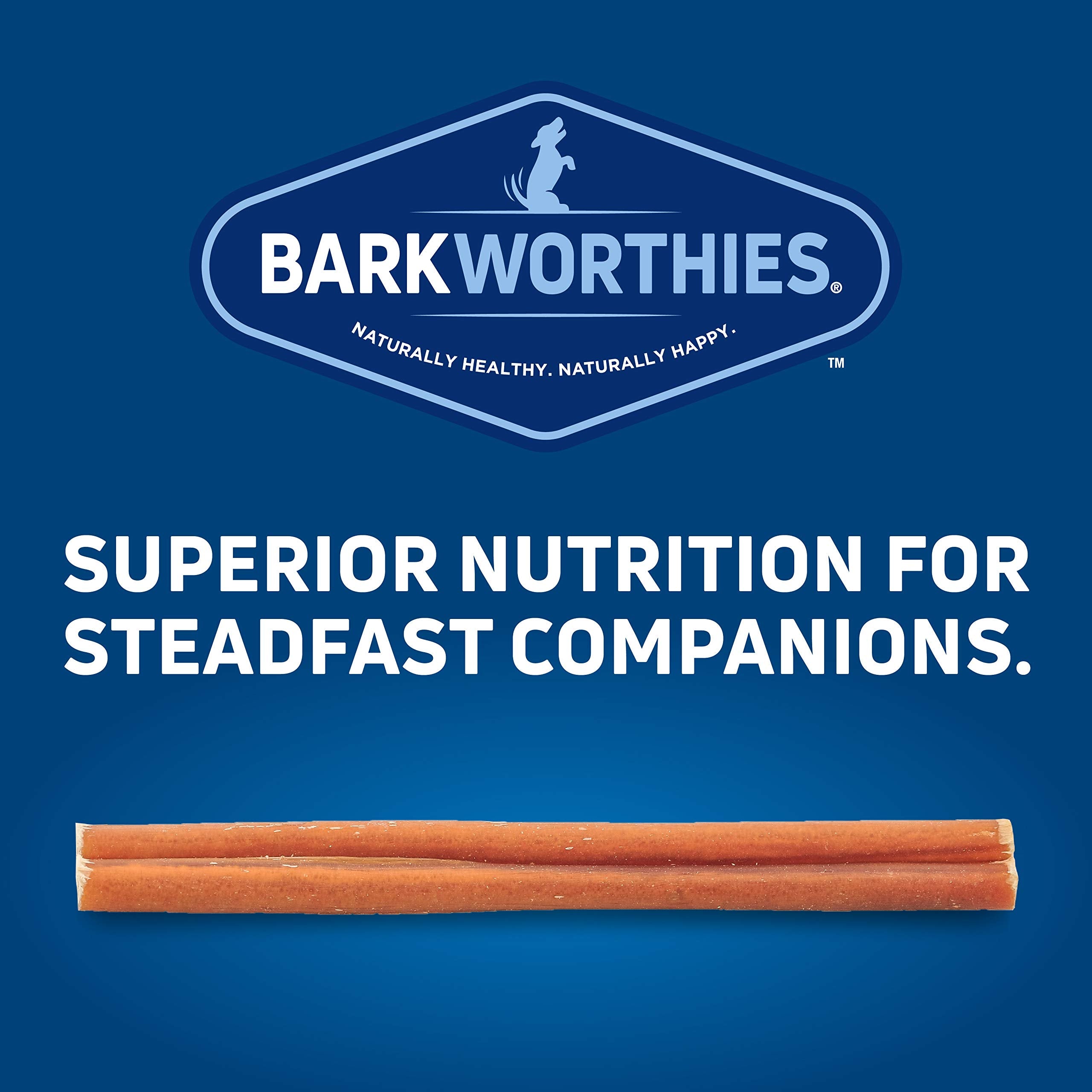 Barkworthies Bully Stick 12in 3pk digestible texture detail