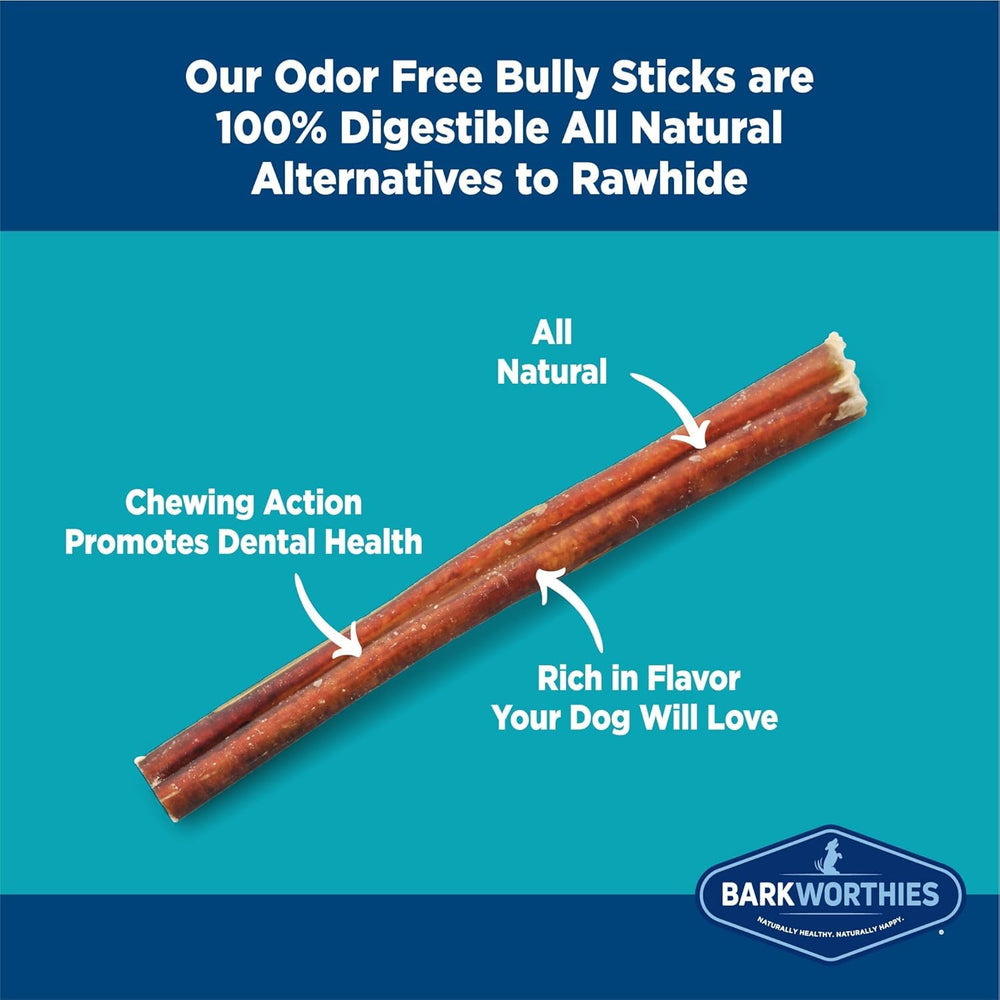 Close-up of Barkworthies rawhide-free dog chews highlighting premium protein