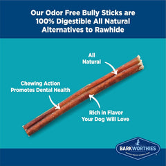 Close-up of Barkworthies rawhide-free dog chews highlighting premium protein