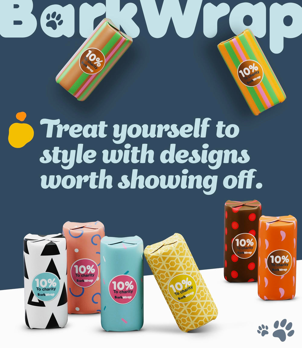 BARKWRAP BAG 20-micron leakproof bags seal in odors during walks.