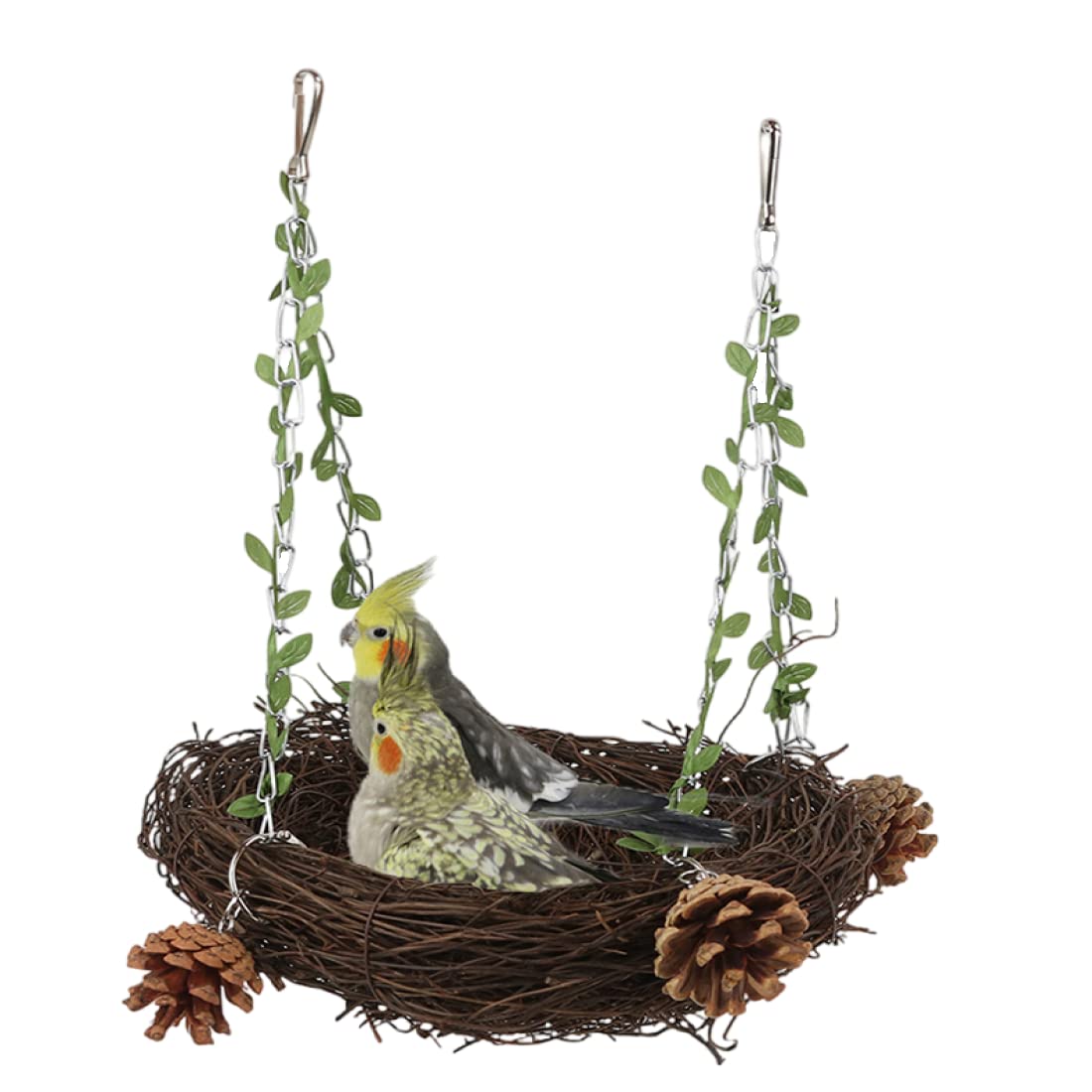 Barn Eleven natural rattan nest small provides safe nesting and enrichment.
