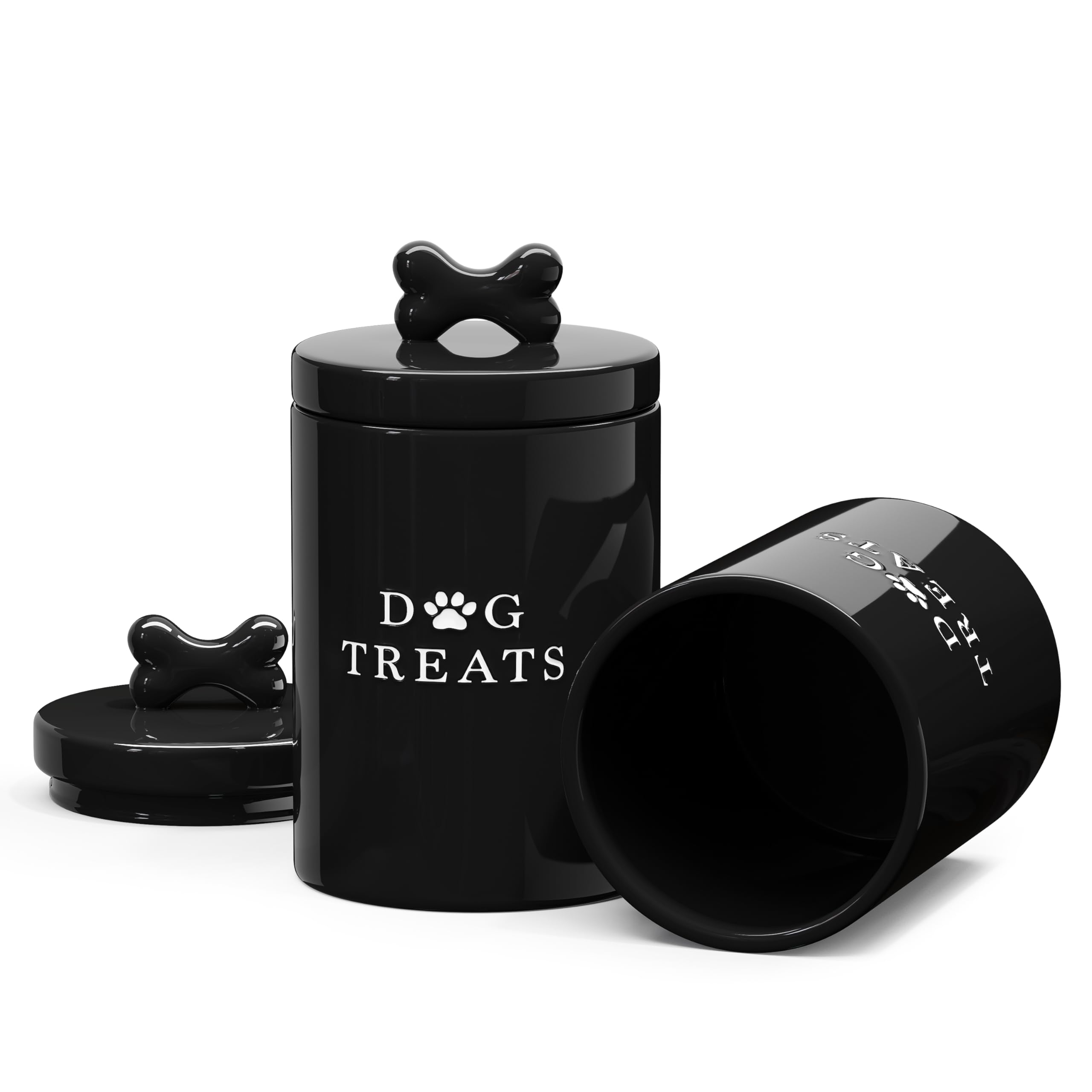 Barnyard Designs rustic 56 oz dog treat jar suitable for dry foods