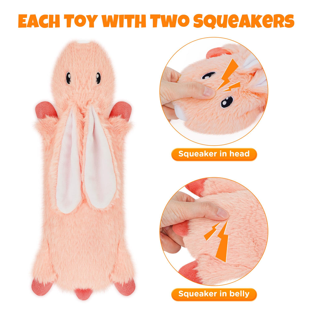 BARRGALIN Squirrel No Stuffing Squeak Toy designed for fetch and tug
