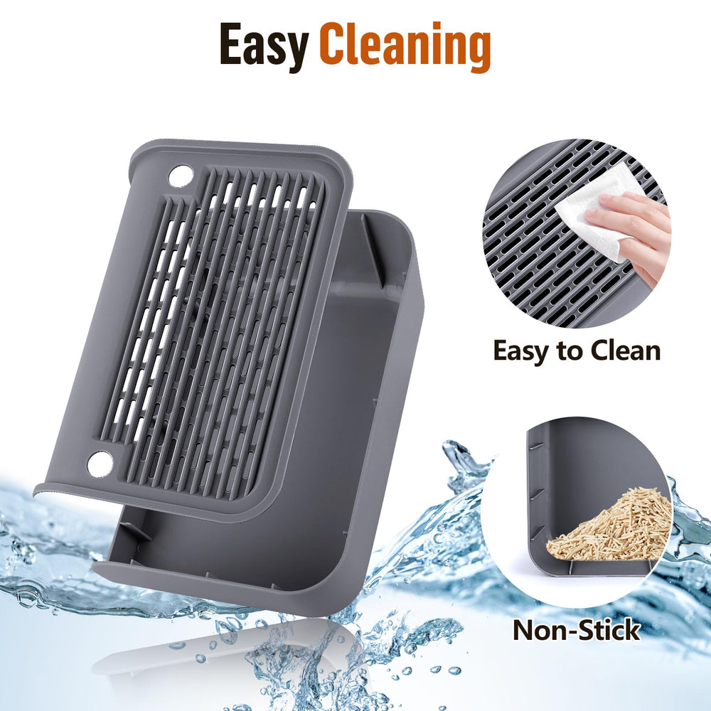 Bartuke filter mat catches litter and debris.