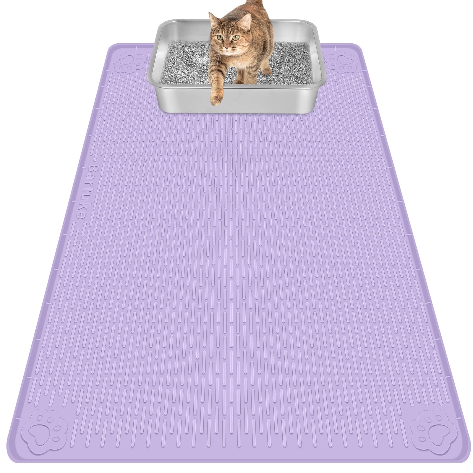Bartuke cat litter mat 40x28 captures litter and protects floors