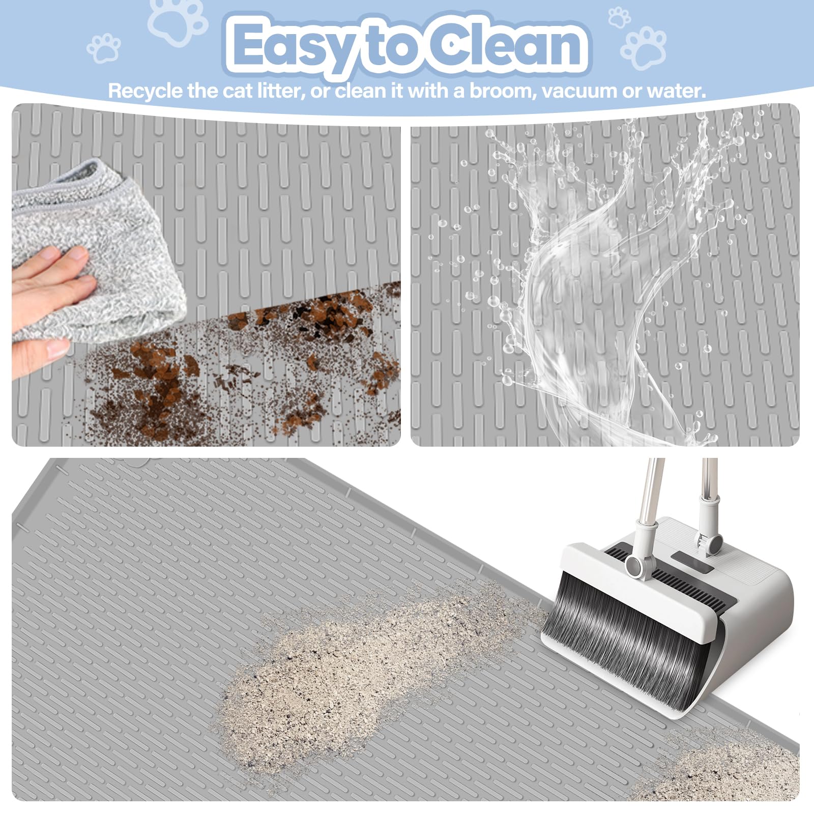 Bartuke silicone is durable and waterproof to help protect floors over time.