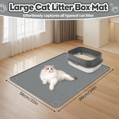 Bartuke easy-clean silicone litter mat for quick maintenance.