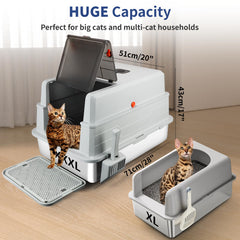 Bartuke front door 180flip cover provides quick access and mess-free cleaning.