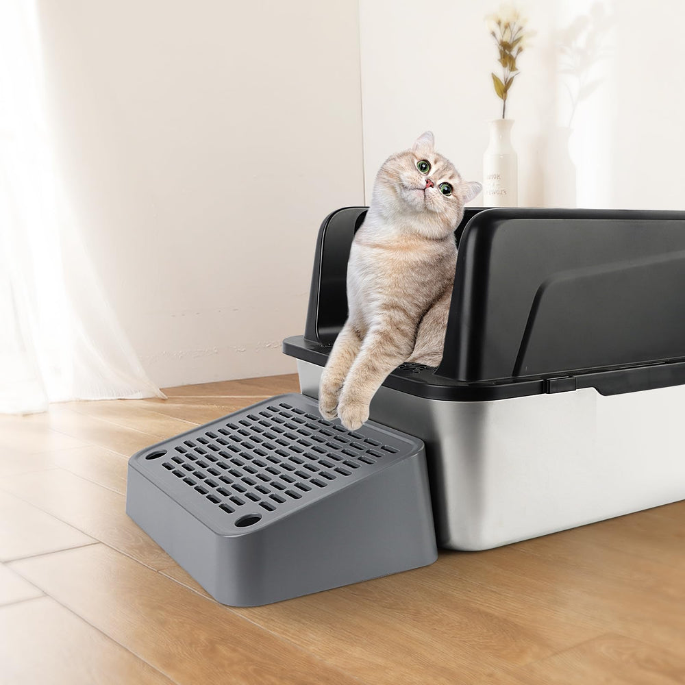 Bartuke Litter Box Step easy-clean lid design for quick maintenance.