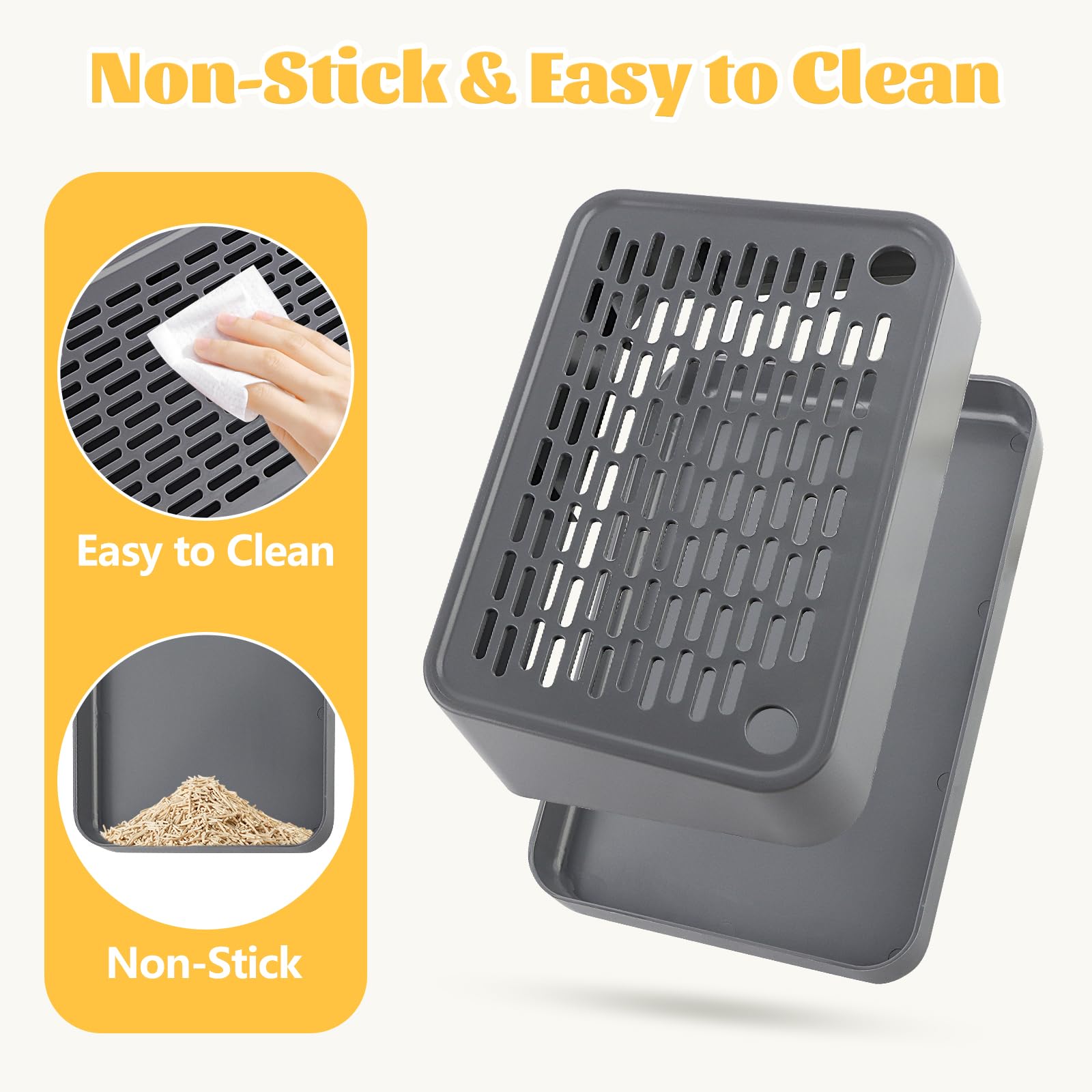 Bartuke Litter Box Step stable-durable design supports steady use.