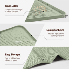 Bartuke textured surface traps litter and keeps floors clean.