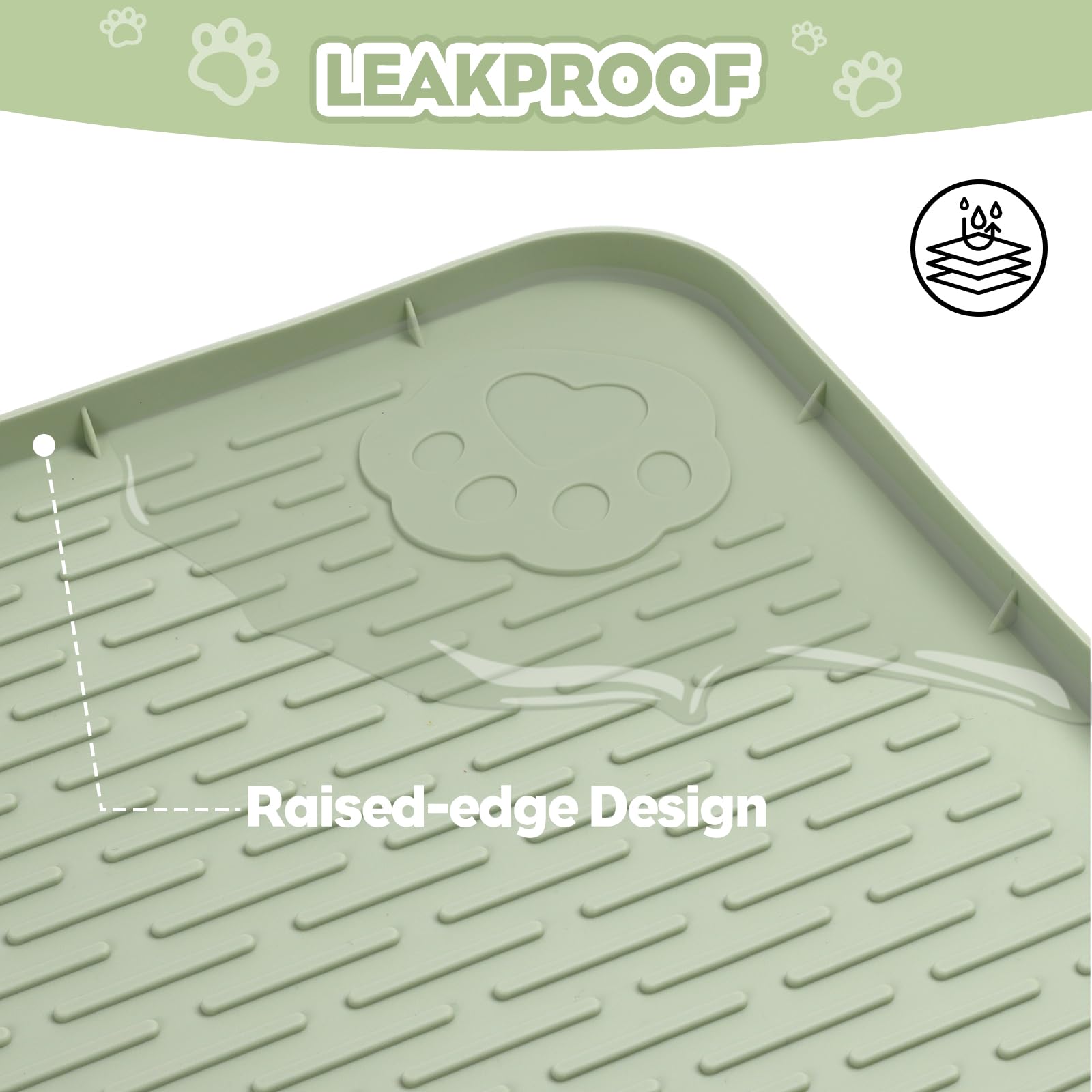 Bartuke multifunction mat under bowls catches spills and debris.