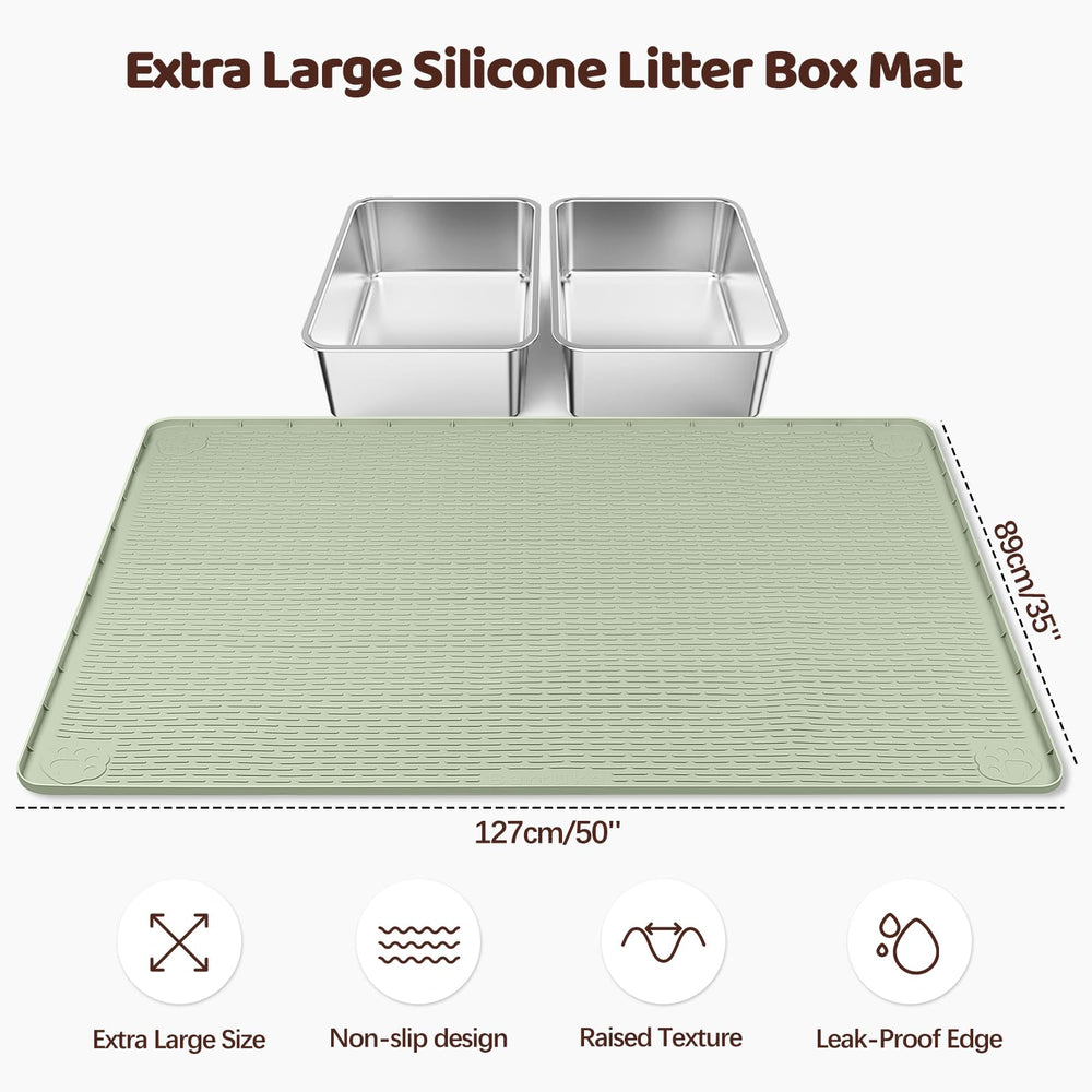Bartuke silicone cat litter mat soft on paws during daily use.