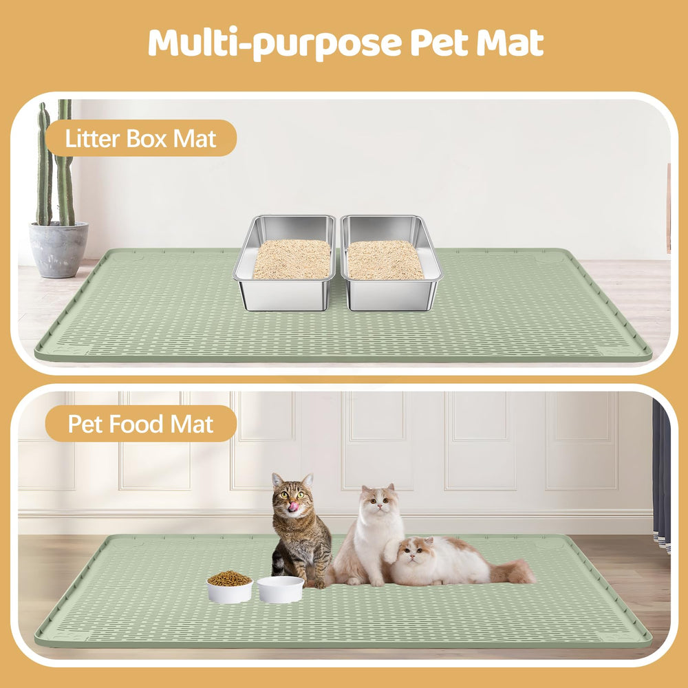 Bartuke XXL mat fits large litter boxes for multi-cat homes.