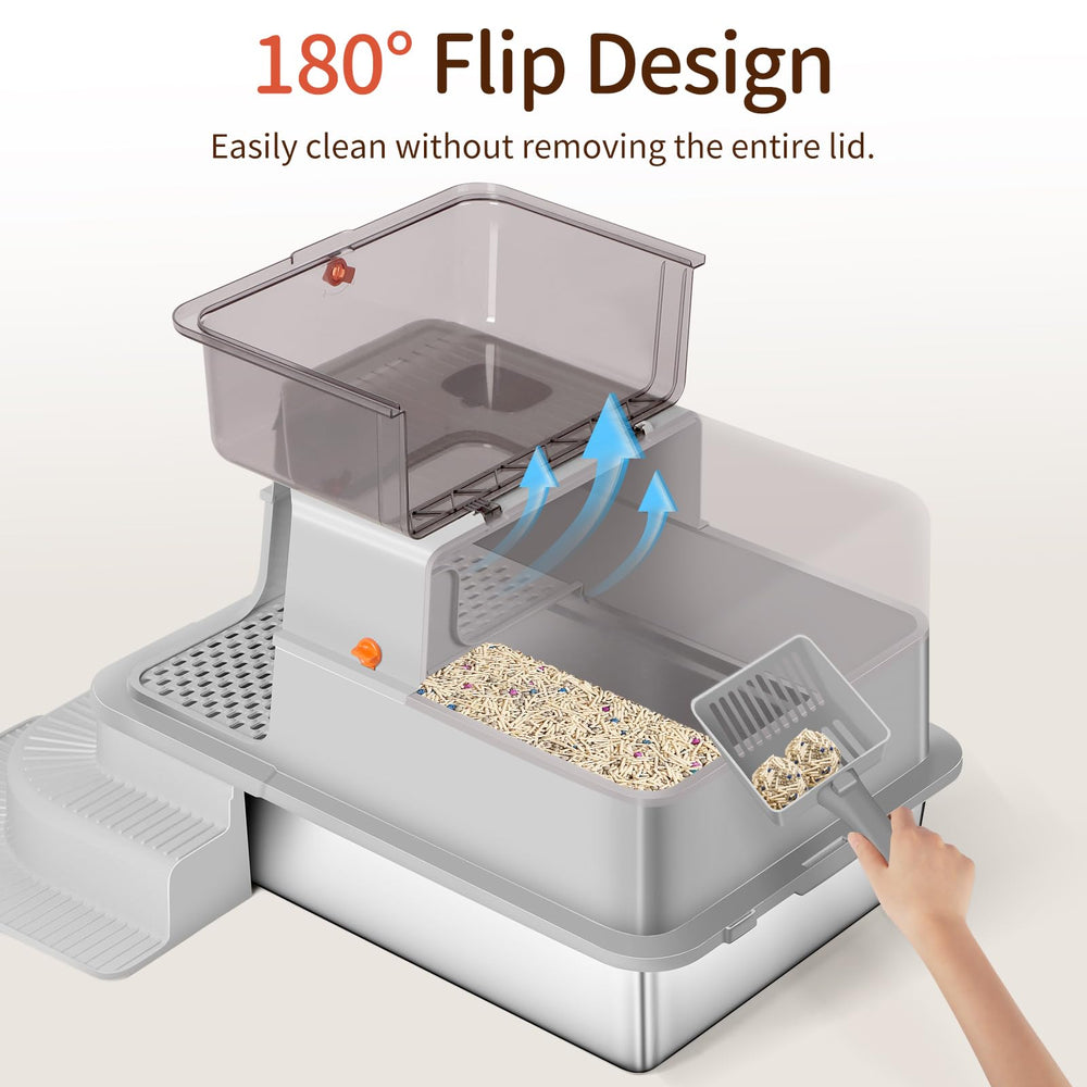 Bartuke XXXL fully enclosed mode keeps litter contained.