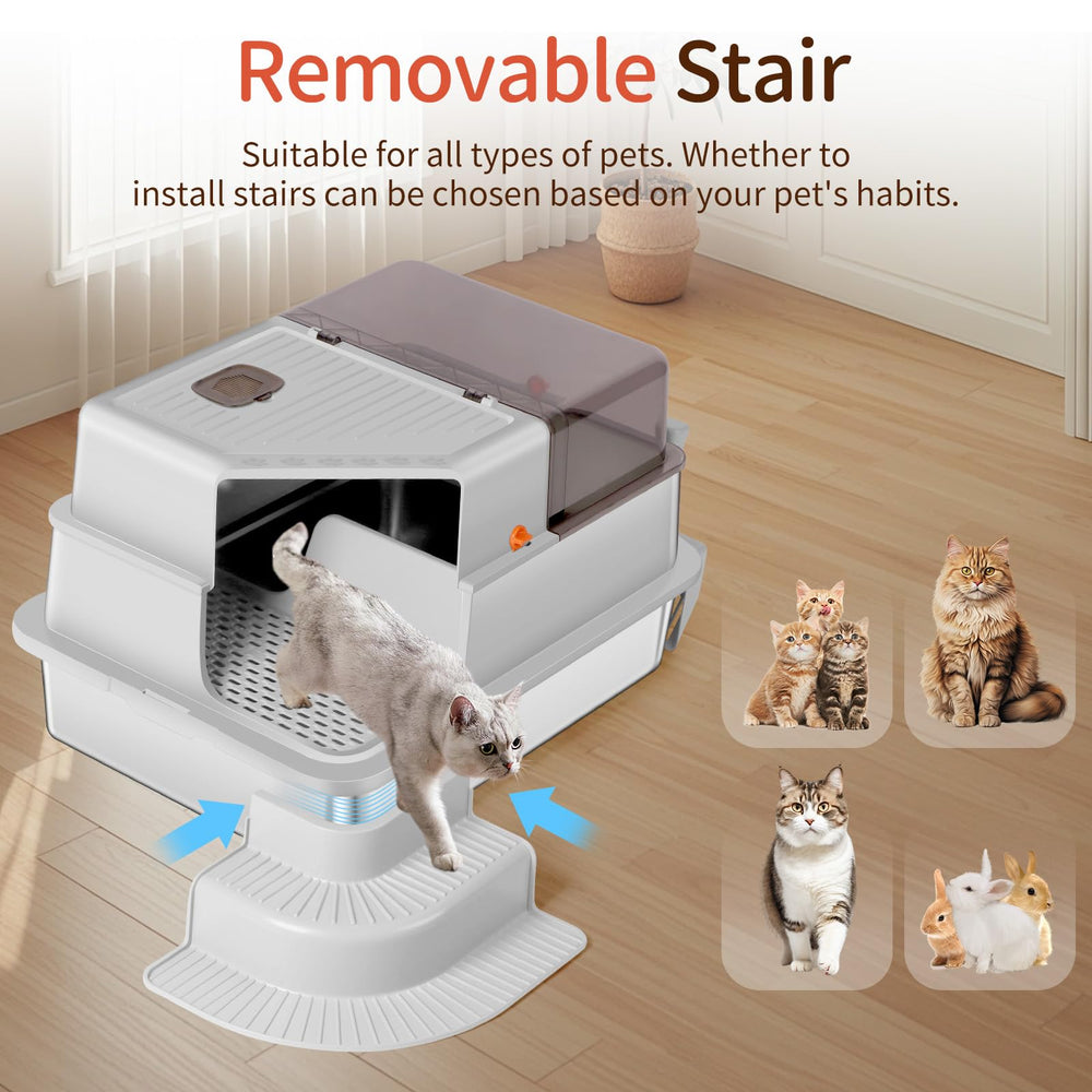 Bartuke XXXL removable stairs support cats of all ages.
