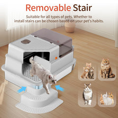 Bartuke XXXL removable stairs support cats of all ages.